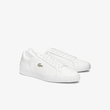 Lacoste Lerond Leather and Synthetic Sneakers - Tenisky Pánské Bílé | CZ-uriZmt